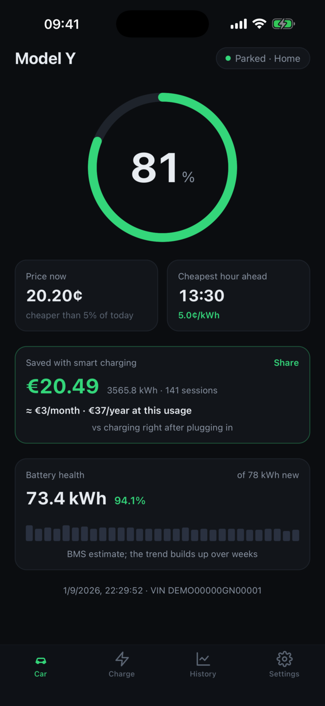 Charge Nord app screenshot